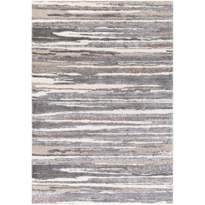 17 Stories Bayport Abstract Taupe/Gray Area Rug Wayfair